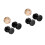 2Pièces D'oreilles Piercing Design Haltère Acier Noir Chic 9
