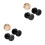 2Pièces D'oreilles Piercing Design Haltère Acier Noir Chic 10