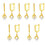 5Paires Boucles D'oreilles Hommes Dorées Claw Design 3