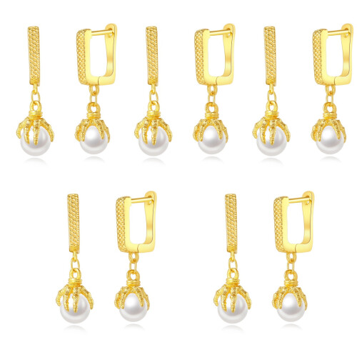 5Paires Boucles D'oreilles Hommes Dorées Claw Design 2