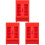 3Pièces Miniature Rouge Bois Pour Décor Maison De 4