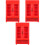 3Pièces Miniature Rouge Bois Pour Décor Maison De 5