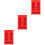 3Pièces Miniature Rouge Bois Pour Décor Maison De 7