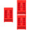 3Pièces Miniature Rouge Bois Pour Décor Maison De 8