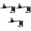 3Pièces Support Mural Stable En Acier Pour Projecteur Noir Ajustable 5