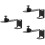 3Pièces Support Mural Stable En Acier Pour Projecteur Noir Ajustable 8