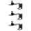 3Pièces Support Mural Stable En Acier Pour Projecteur Noir Ajustable 10
