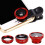 Lente Macro Olho de Peixe Grande Angular 3 em 1 com Clip 0,65X para Celular, Vermelha 4