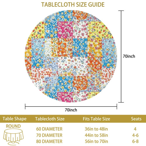 Toalha de mesa redonda floral Pioneer Flower de 152 x 152 cm (60 x 60 polegadas) 2
