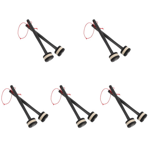 5Paires Maillets Percussion Ergonomiques Pour Batterie Noir 1