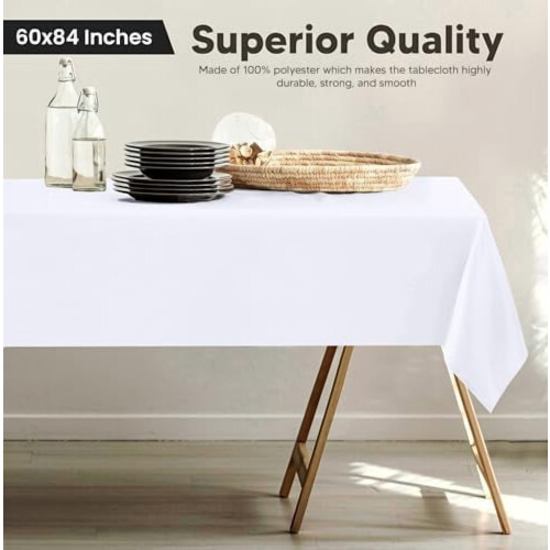 Polyester Rectangular Tablecloth 60 x 84 in 1