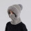 Conjunto de gorro, cachecol e máscara de tricô para mulheres (3 peças) 5