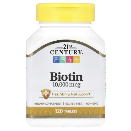21st Century, Biotyna, 10,000 mcg, 120 Tablets