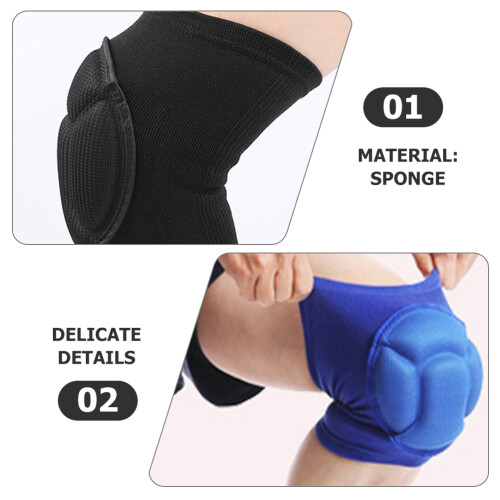 2Paires Supports De Genou En Mousse Ajustables Multicolores 2