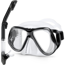 Dry Snorkel Set,Panoramic Wide View,Anti-Fog Scuba Diving Mask,Professional Snorkeling Gear