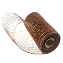 Panglică din plasă de pânză de sac de 15 cm, 10 yarzi (30 ft) pentru coronițe, decor de toamnă/Paște/Crăciun – Compatibilă cu ramele