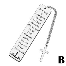 Inspirierendes christliches Lesezeichen mit Bibelvers und Glaubensbotschaft C1N0