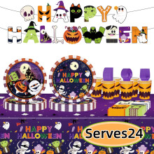 Halloween-Geschirrset für 24 Gäste