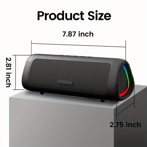 Ασύρματο ηχείο Bluetooth με φώτα LED, 20 ώρες αναπαραγωγής 1