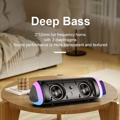 Ασύρματο ηχείο Bluetooth με φώτα LED, 20 ώρες αναπαραγωγής 2