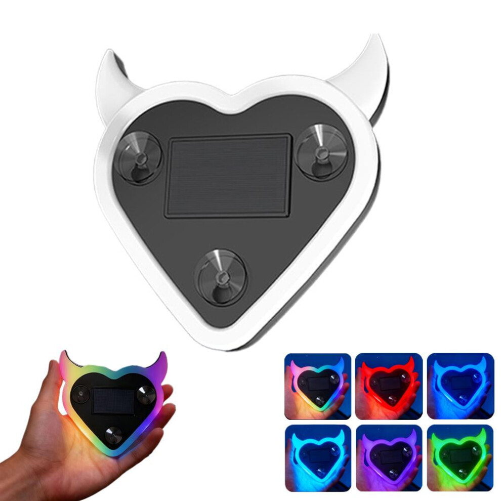 Solar & Usb Charged Heart Led Car Ambient Ï¼ 3 Suction Cupï¼ Romantic Decor For All Cars Light 9130661860185