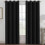 Blackout Curtain Panel 52x96 in Jet Black Grommet 1