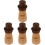 4Pièces Boîte Bois Cure-Dents Multifonction Décorative Portable 3