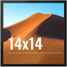 14x14 Black Square Picture Frame with HD Plexiglas, 1 Pack, Vertical/Horizontal Wall Display – Compatible with Standard 14x14 Photos