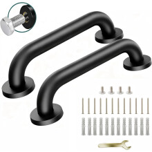 Black Stainless Steel Handrail 12 Inch 2 Pack
