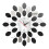 Lemon-Shaped Mirror Wall Clock Silver 1