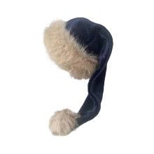 Bonnet de Père Noël en peluche épaisse, grande taille, 1 pièce