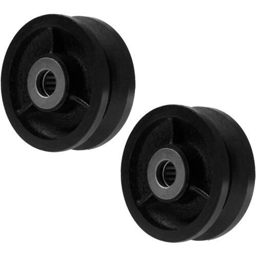SY AmericaΔιάμετρος 4" x πλάτος 1-1/2" χυτοσίδηρος τροχός V με αυλάκι και ευθύ ρουλεμάν
