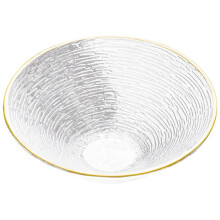 OUNONA Grand saladier en verre transparent pour usage domestique. Lavage à la main uniquement. Idéal pour les fruits et les desserts. 5 litres.
