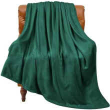Forest Green Fleece Blanket 50x60 inches 300GSM