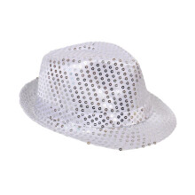 Clearance! Kids' Shiny Sequins Fedora Hat Hip Hop Street Jazz Dance Performance Caps E5L5