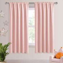 Blush Pink Blackout Curtains 70x72", Thermal Insulated, Noise Reducing, Energy Saving, Set of 2, Rod Pocket, Compatible with Standard Rods