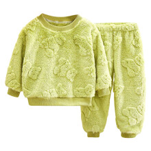 Zachte tweedelige pyjamaset voor kinderen, groen, 4-5 jaar