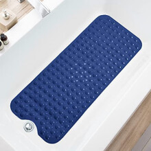 Antislip badmat 39x16 inch marineblauw