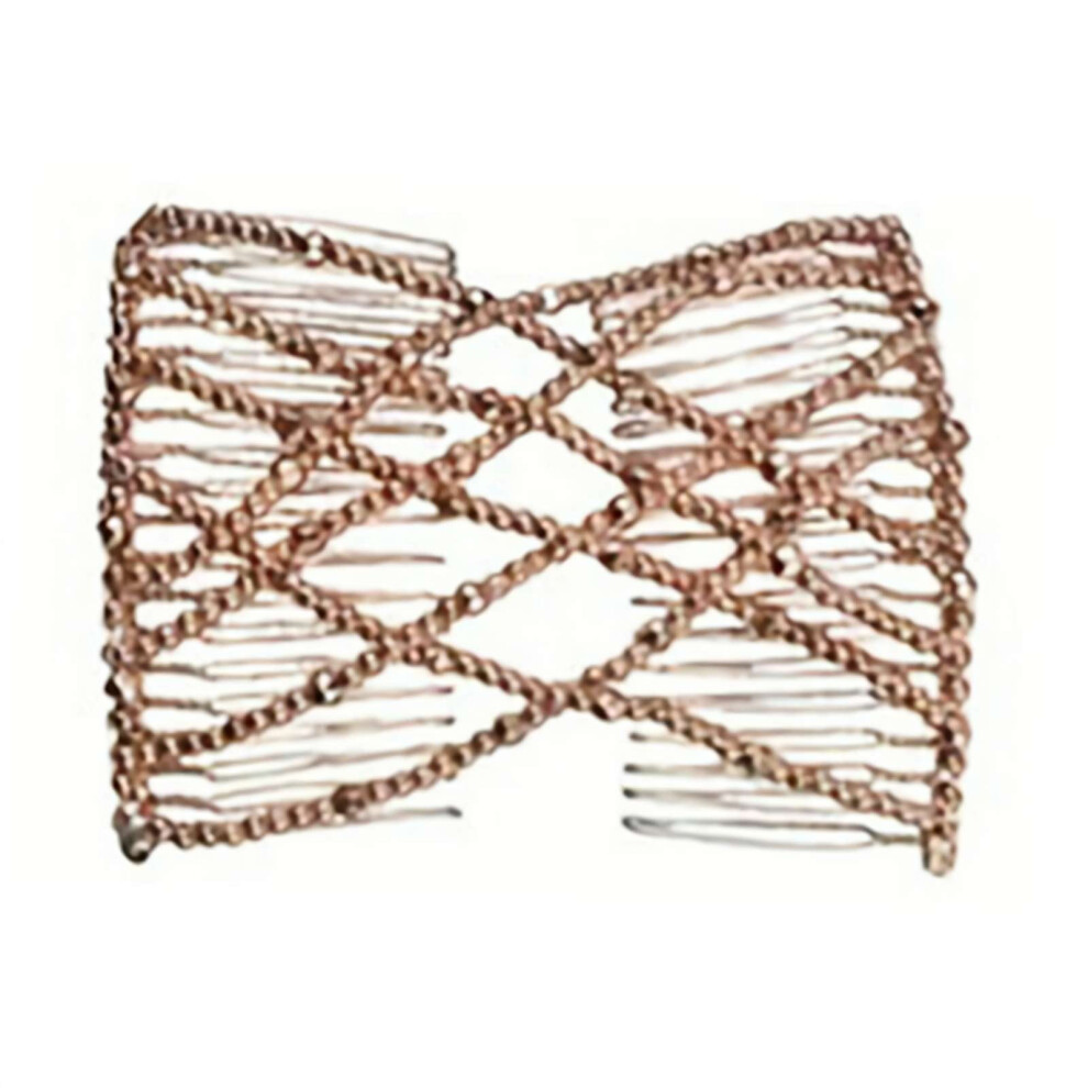 Magic Hair Combs, Vintage Stretch Beaded Hair Clips with Elastic Pearls, Double Slides for Women & Girls â Compatible with DIY Styling