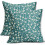Μαξιλαροθήκες Teal18x18 (2 τεμάχια), Vintage Floral Αγροτική Διακόσμηση, Ρουστίκ 1