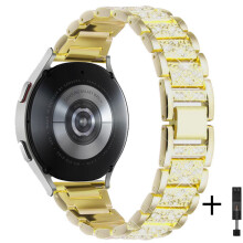 Bling-rem i rustfritt stål, 20 mm/22 mm for Galaxy Watch5/4/5Pro/4Classic/Active2&3/Watch3/Gear S3&S4 – kompatibel med Samsung