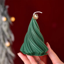 Velas cônicas perfumadas com aroma de árvore de Natal, pacote com 12 unidades