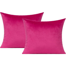 Sett med 2 myke fløyelsputetrekk med glidelås, firkantet dekorativt putetrekk til sofa, seng, kontor, 20"x20"