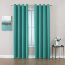 Room Darkening Curtains 108 Inches Long 2 Panels Set for Living Room, Grommet Thermal Insulated Blackout Curtains for Bedroom (Teal, 52 x 108 Inch)