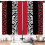 Leopard Print Kitchen Curtains Red Black 27.5x36 in 1