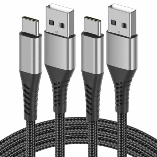 Καλώδιο USB-A σε USB-C, 3FT, πλεγμένο καλώδιο γρήγορης φόρτισης 2 τεμαχίων συμβατό με