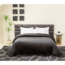 Oversized King Fleece Blanket 120"x120", Soft Warm 10'x10' Throw for Bed, Sofa, Camping – Black