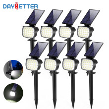 Lampes solaires d'extérieur, projecteurs de sol à 3 modes pour l'éclairage de jardin, cour et allée.
