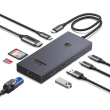 Revodok Pro9-i-1USB-C-hub: Gigabit Ethernet, 4K@60Hz HDMI, 100W PD, SD/TF-leser, kompatibel med Mac M1-M4 og Steam Deck