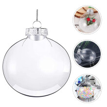 Clear Plastic Christmas Baubles 20 Pack